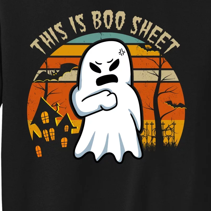 This Is Boo Sheet Ghost Spooky Sunset Funny Tall Sweatshirt