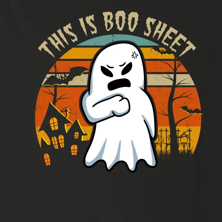 This Is Boo Sheet Ghost Spooky Sunset Funny Toddler Long Sleeve Shirt