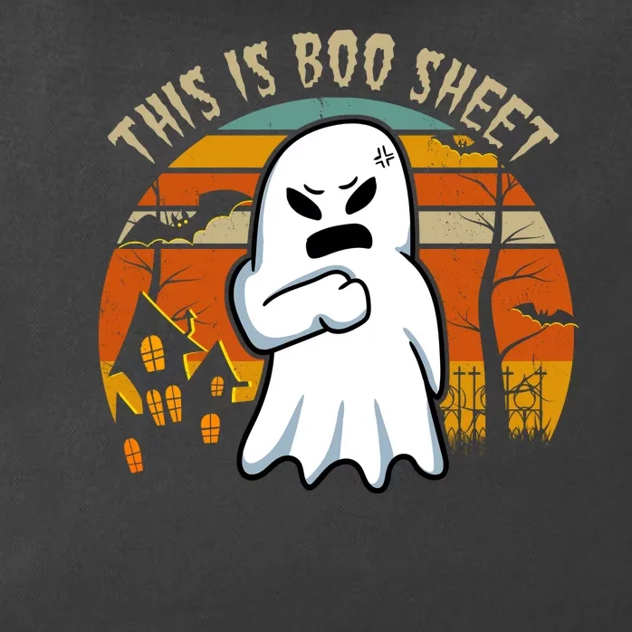 This Is Boo Sheet Ghost Spooky Sunset Funny Zip Tote Bag