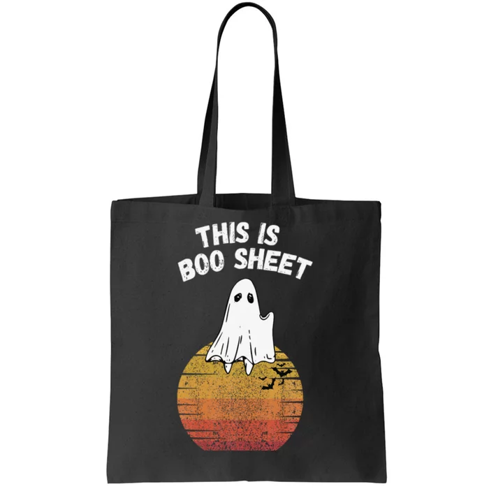 This Is Boo Sheet Ghost Retro Halloween Easy Costume Tote Bag