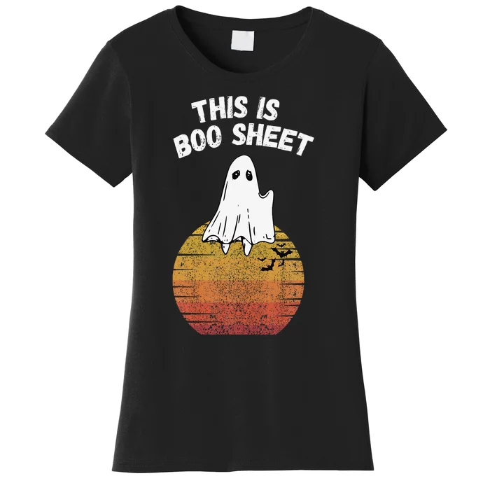 This Is Boo Sheet Ghost Retro Halloween Easy Costume Women's T-Shirt