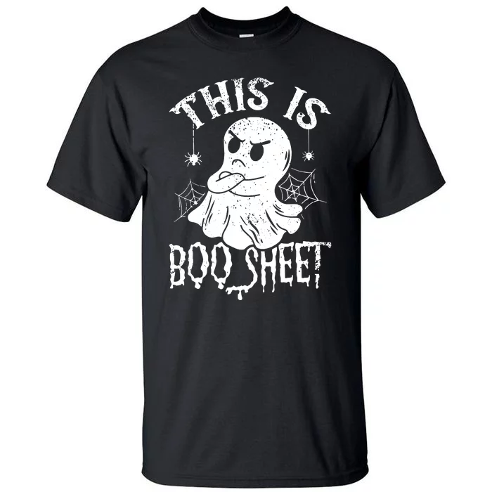 This Is Boo Sheet Spider Decor Ghost Spooky Halloween Tall T-Shirt