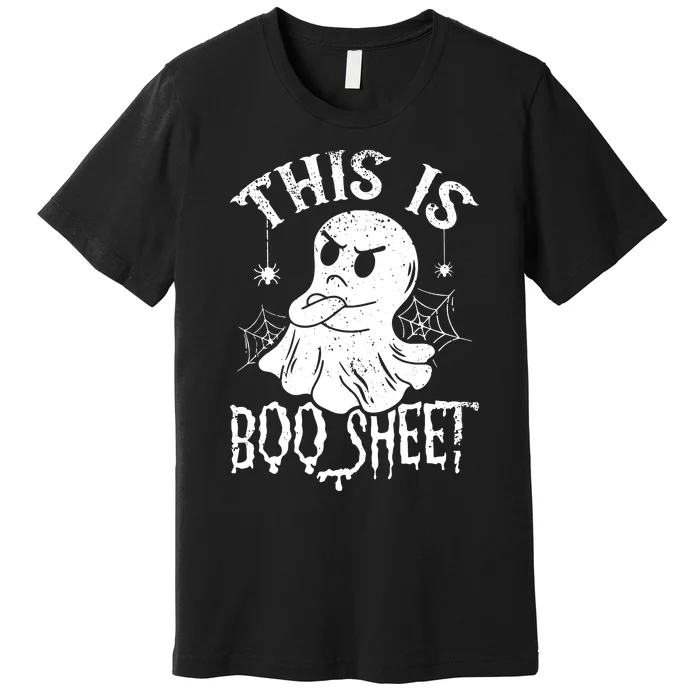 This Is Boo Sheet Spider Decor Ghost Spooky Halloween Premium T-Shirt