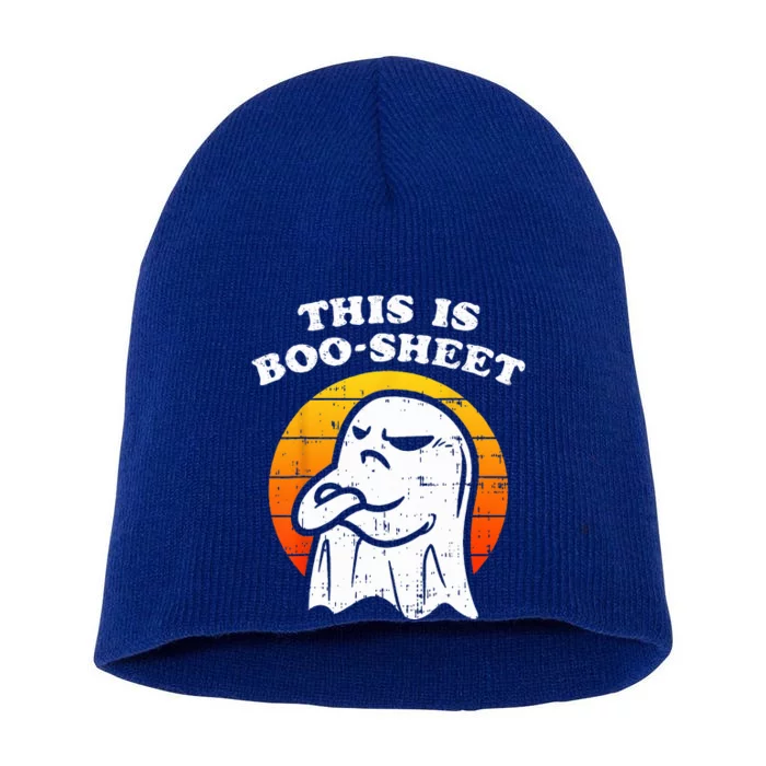 This Is Boosheet Halloween Ghost Funny Short Acrylic Beanie