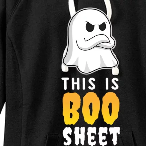 This Is Boo Sheet Gift Funny Ghost Spooky Party Idea Cute Women's Fleece Hoodie