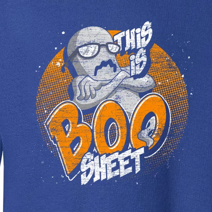 This Is Boo Sheet Funny Halloween Costume Ghost Gift Toddler Sweatshirt