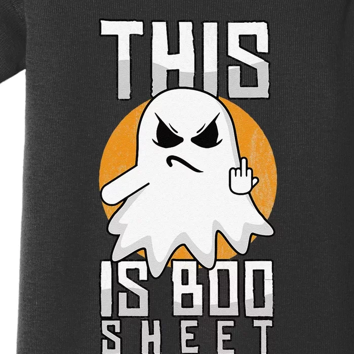 This Is Boo Sheet Trick Or Treat Funny Halloween Baby Bodysuit