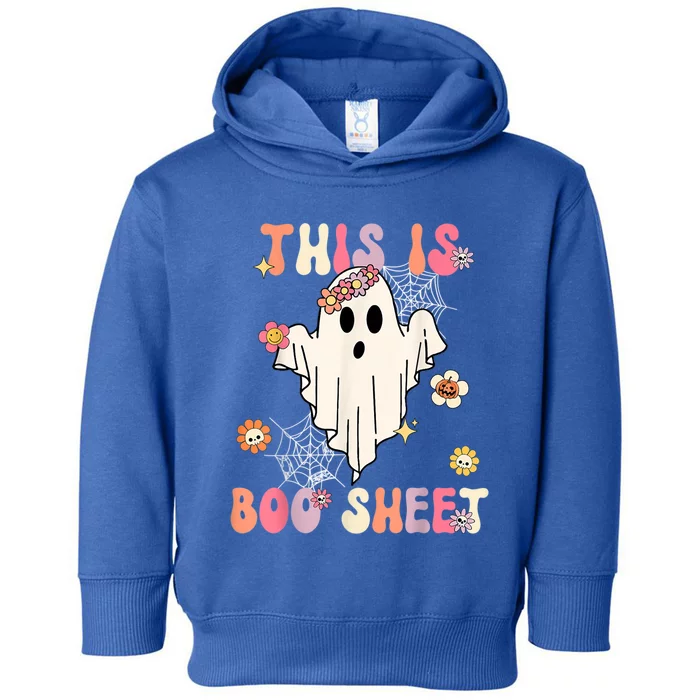 This Is Boo Sheet Retro Costume Cool Gift Toddler Hoodie