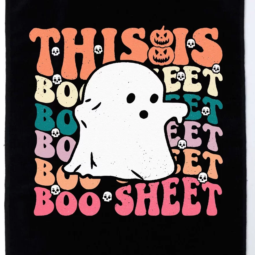 This Is Boo Sheet Ghost skull Pumpkin Halloween retro Platinum Collection Golf Towel