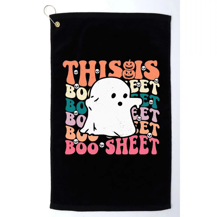 This Is Boo Sheet Ghost skull Pumpkin Halloween retro Platinum Collection Golf Towel