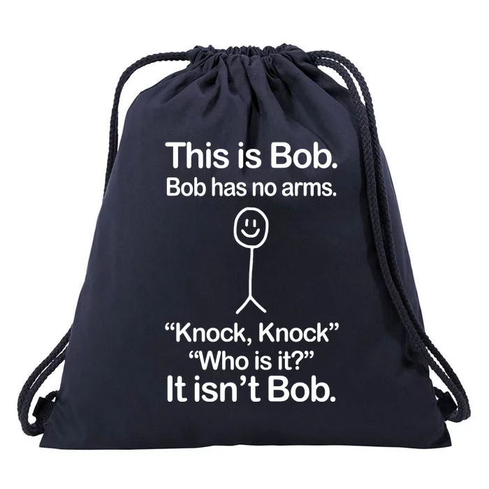 This Is Bob Knock Knock Funny Drawstring Bag