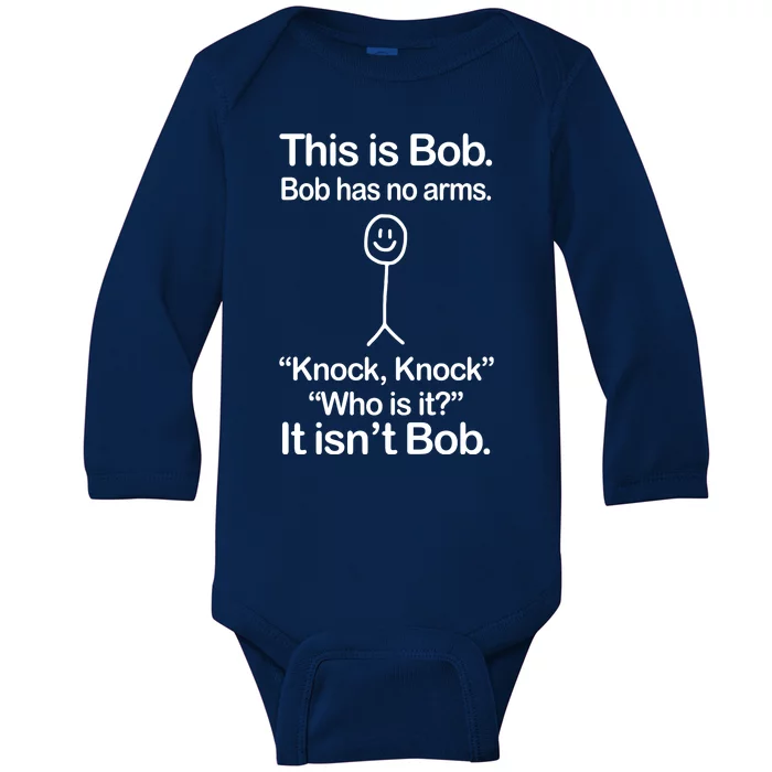 This Is Bob Knock Knock Funny Baby Long Sleeve Bodysuit