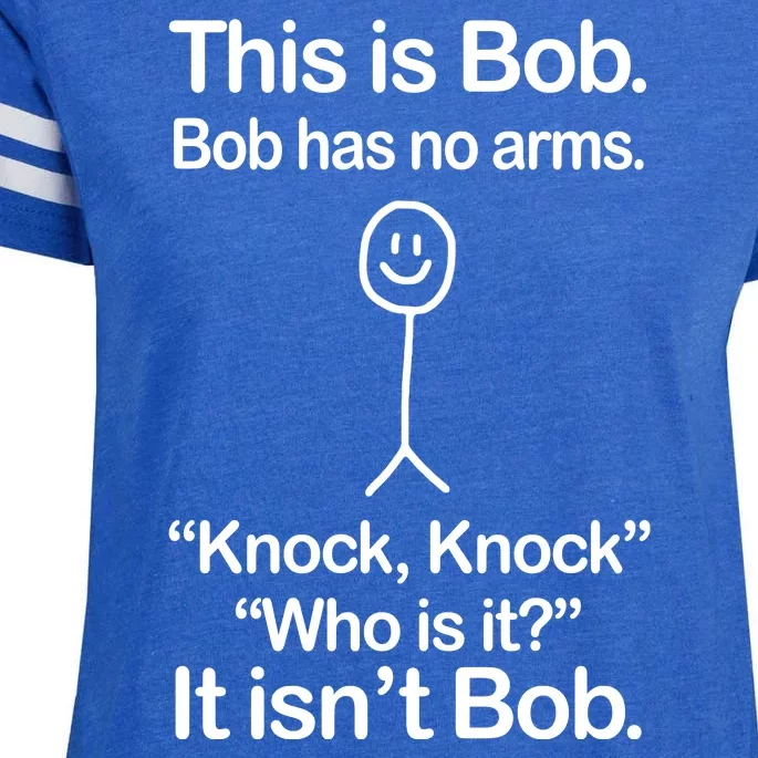 This Is Bob Knock Knock Funny Enza Ladies Jersey Football T-Shirt