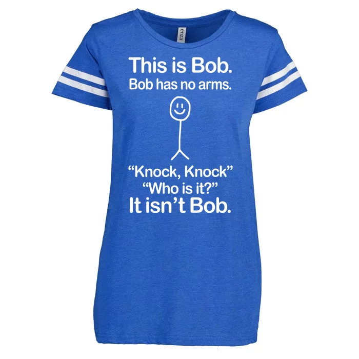 This Is Bob Knock Knock Funny Enza Ladies Jersey Football T-Shirt