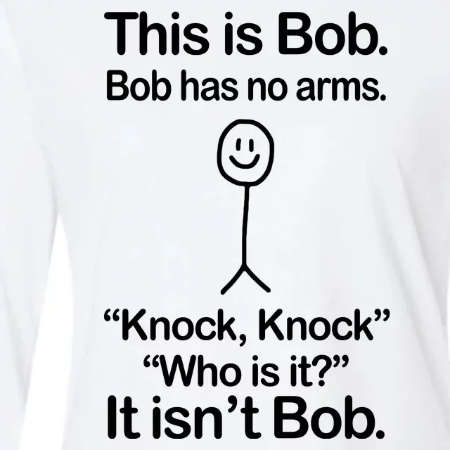 This Is Bob Knock Knock Funny Womens Cotton Relaxed Long Sleeve T-Shirt