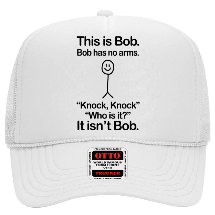 This Is Bob Knock Knock Funny High Crown Mesh Trucker Hat