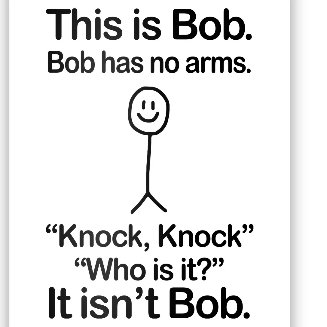 This Is Bob Knock Knock Funny Poster