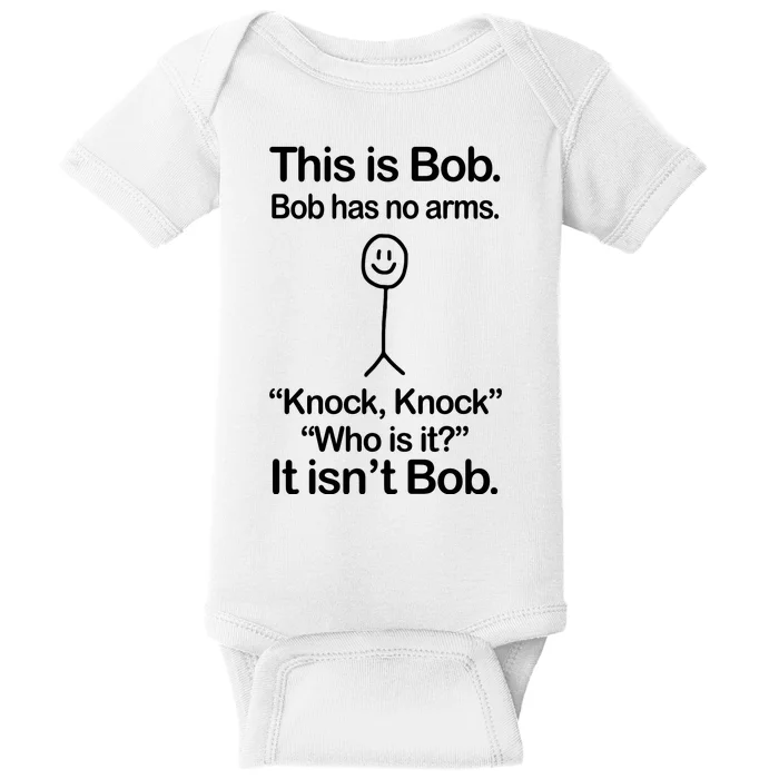 This Is Bob Knock Knock Funny Baby Bodysuit