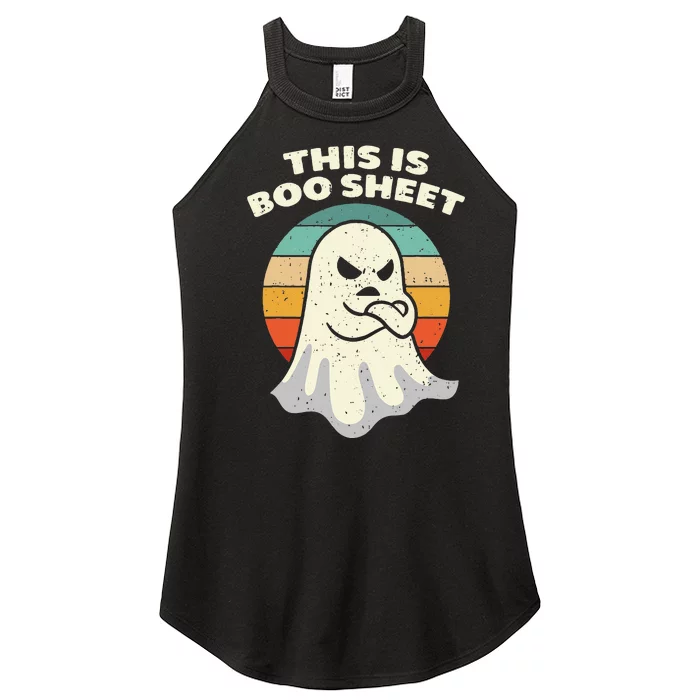 This Is Boo Sheet Ghost Retro Halloween Costume Women’s Perfect Tri Rocker Tank