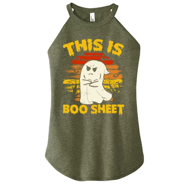 This Is Boo Sheet Cool Funny Halloween Design For Women’s Perfect Tri Rocker Tank