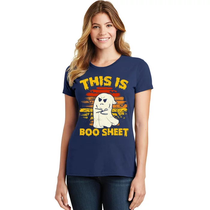 This Is Boo Sheet Cool Funny Halloween Design For Women's T-Shirt