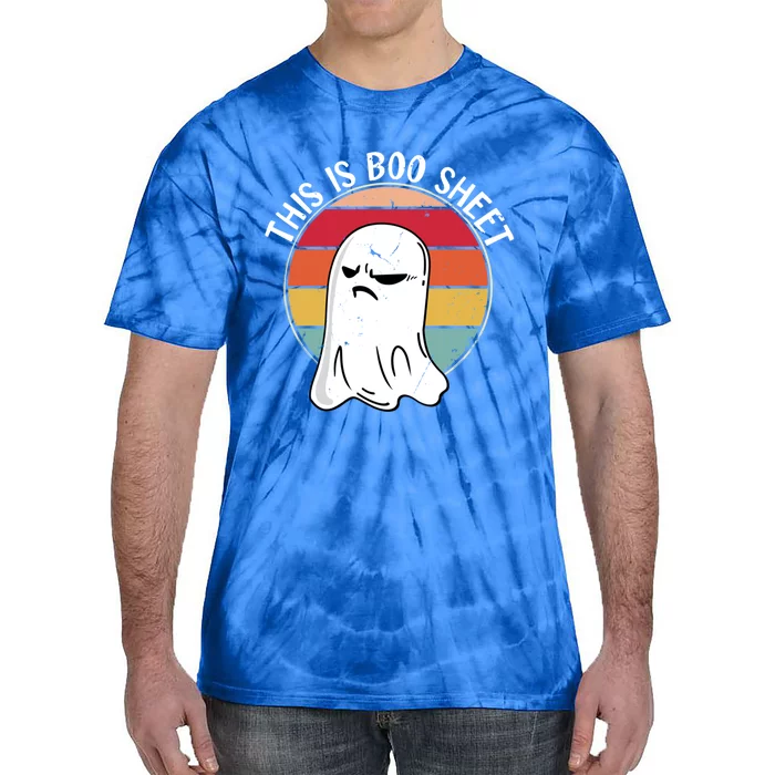 This Is Boo Sheet Ghost Vintage Halloween Costume Gift Tie-Dye T-Shirt