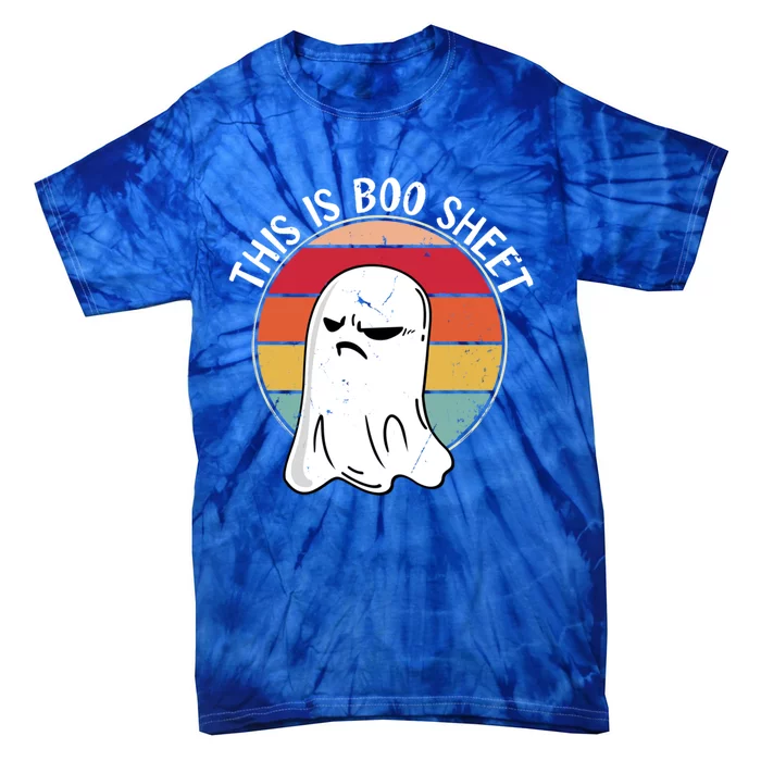 This Is Boo Sheet Ghost Vintage Halloween Costume Gift Tie-Dye T-Shirt