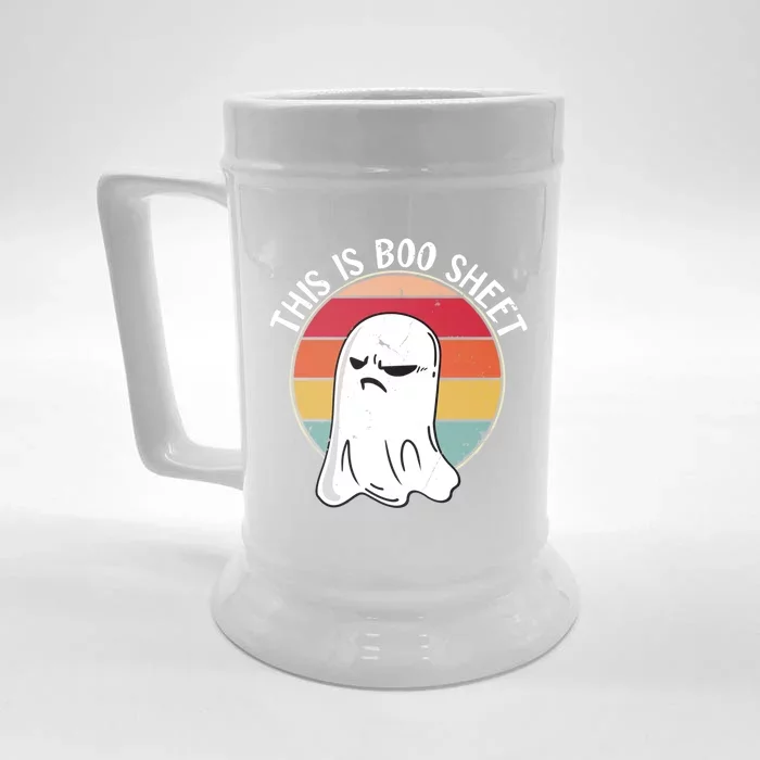 This Is Boo Sheet Ghost Vintage Halloween Costume Gift Front & Back Beer Stein