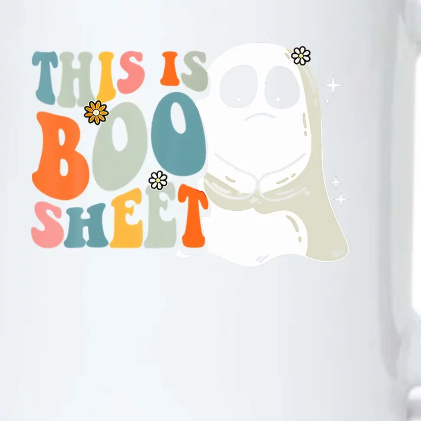 This Is BooSheet Halloween Ghost Costume Retro Groovy Gift Black Color Changing Mug