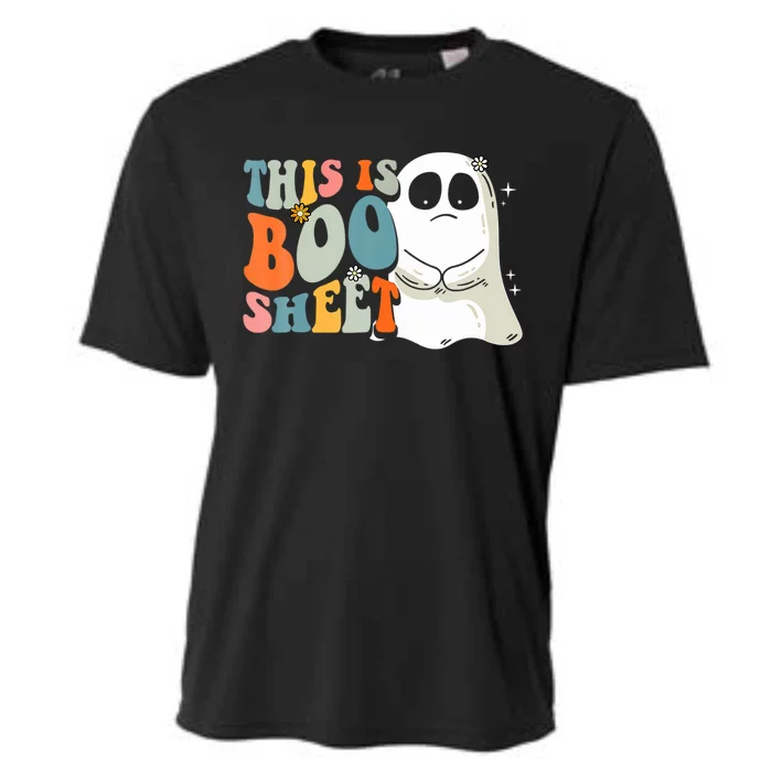 This Is BooSheet Halloween Ghost Costume Retro Groovy Gift Cooling Performance Crew T-Shirt