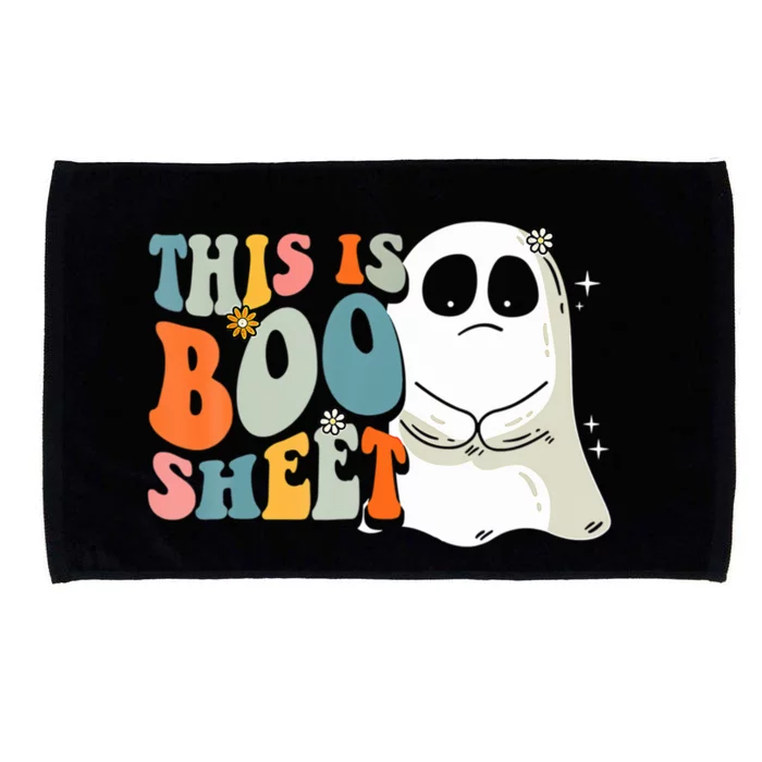 This Is BooSheet Halloween Ghost Costume Retro Groovy Gift Microfiber Hand Towel