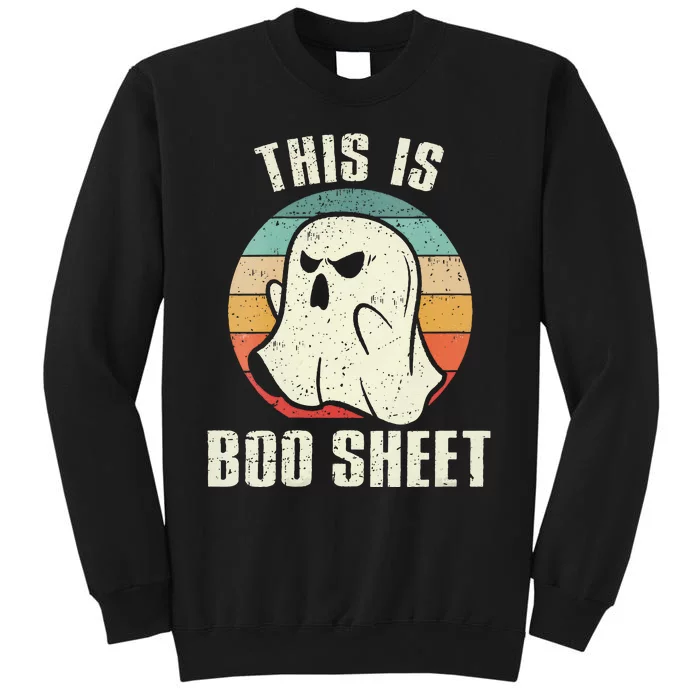 This Is Boo Sheet Funny Halloween Ghost Bedsheet Pun Tall Sweatshirt