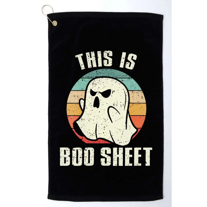 This Is Boo Sheet Funny Halloween Ghost Bedsheet Pun Platinum Collection Golf Towel