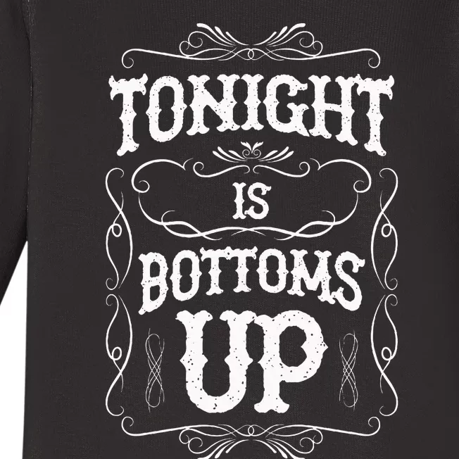 Tonight Is Bottoms Up Baby Long Sleeve Bodysuit