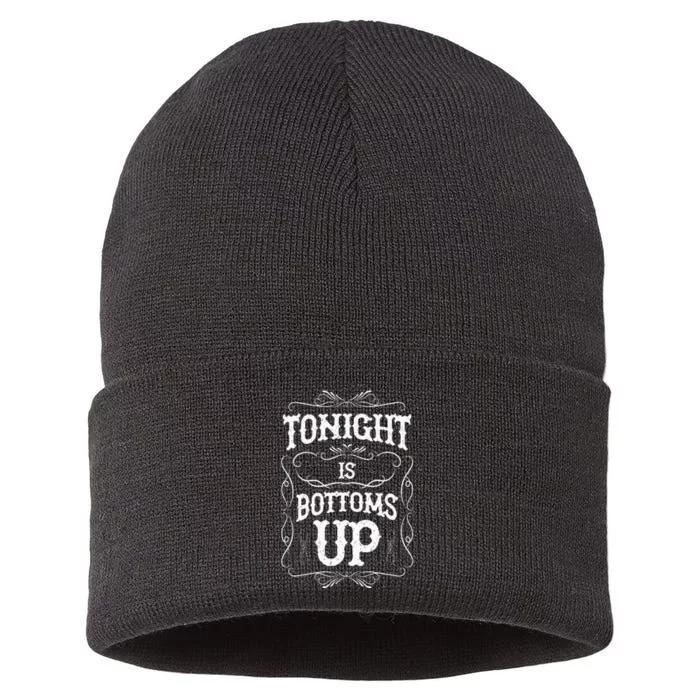 Tonight Is Bottoms Up Sustainable Knit Beanie