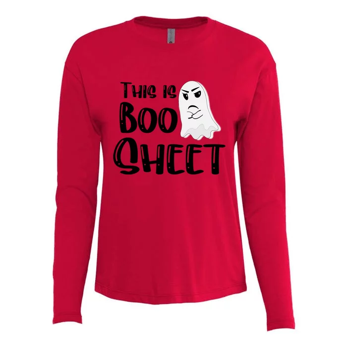 This Is Boo Sheet Bull Shit Halloween Ghost Gift Present Funny Gift Womens Cotton Relaxed Long Sleeve T-Shirt