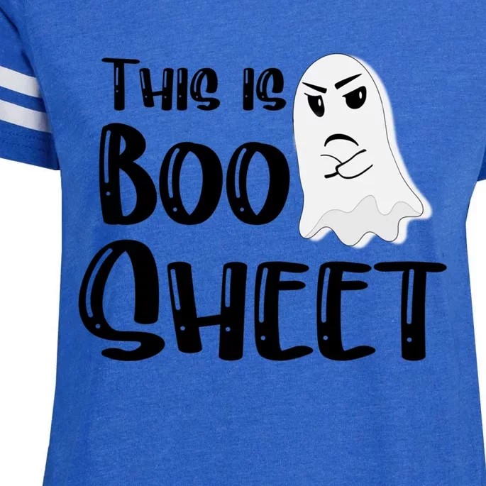 This Is Boo Sheet Bull Shit Halloween Ghost Gift Present Funny Gift Enza Ladies Jersey Football T-Shirt