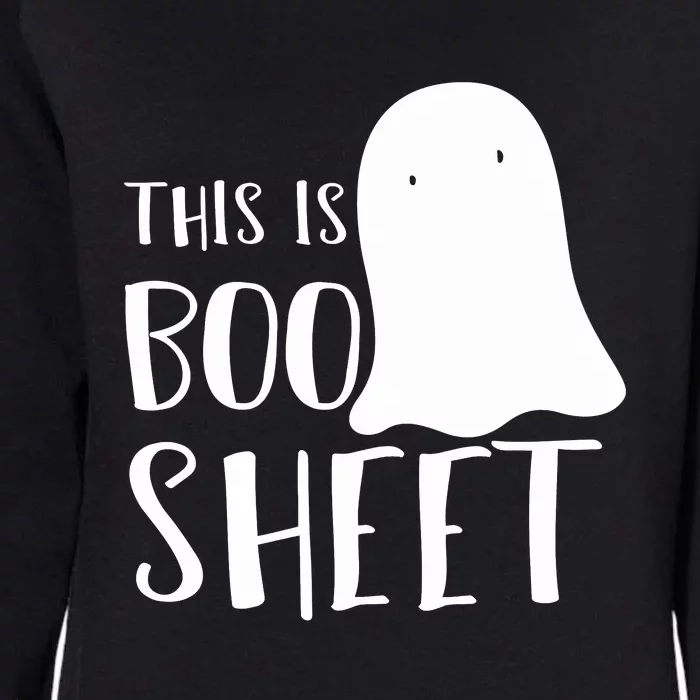 This Is Boo Sheet Ghost Retro Halloween Costume Womens California Wash Sweatshirt