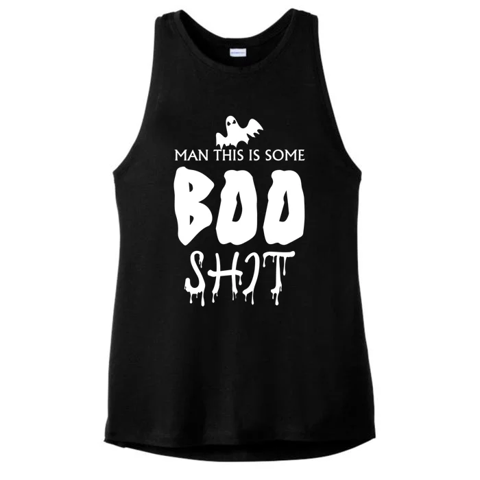 This Is Boo Sheet Bull Shit Funny Halloween Ghost Gift Meaningful Gift Ladies Tri-Blend Wicking Tank