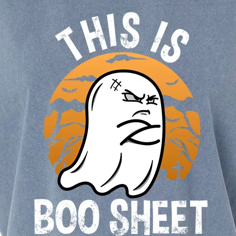 This Is Boo Sheet Funny Ghost Costume Halloween Gift Garment-Dyed Women's Muscle Tee