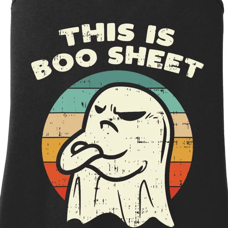 This Is Boo Sheet Ghost Retro Halloween Costume Ladies Essential Tank