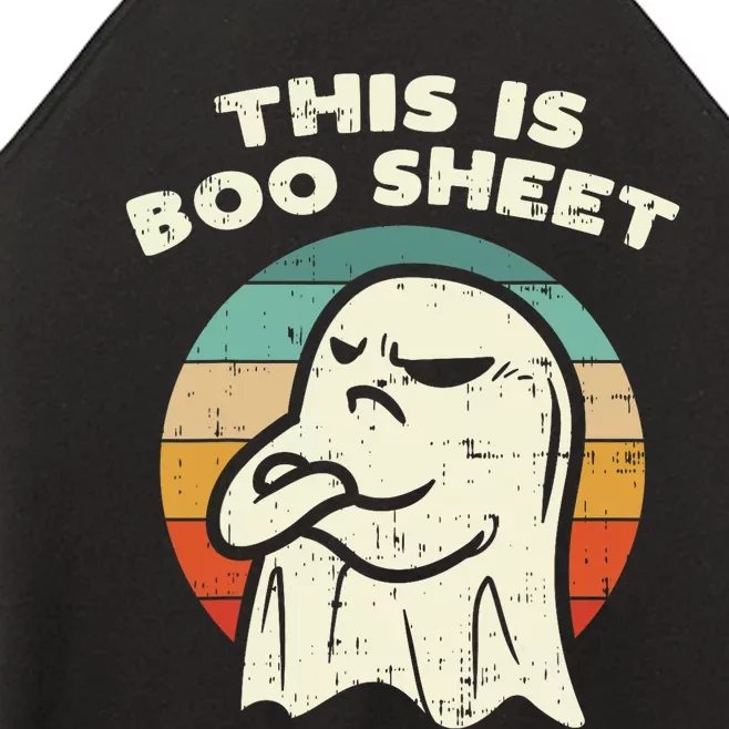 This Is Boo Sheet Ghost Retro Halloween Costume Women’s Perfect Tri Rocker Tank