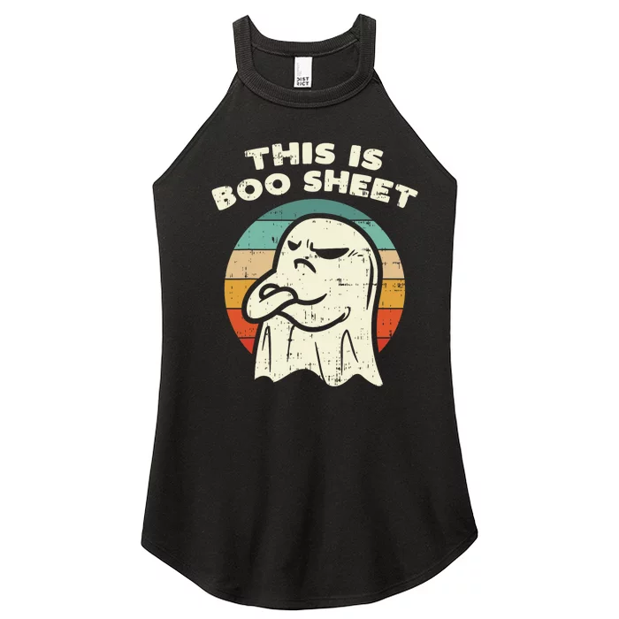 This Is Boo Sheet Ghost Retro Halloween Costume Women’s Perfect Tri Rocker Tank