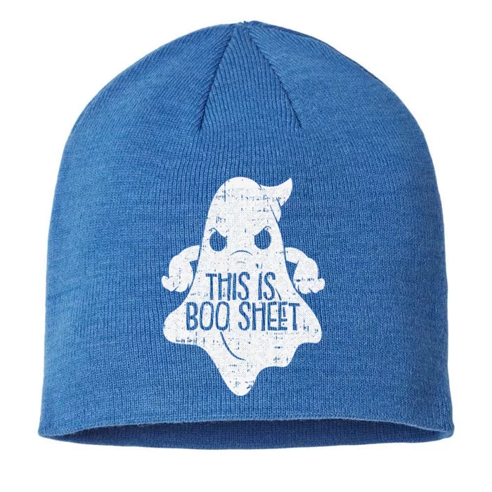 This Is Boo Sheet Lazy Halloween Costume Funny Ghost Pun 8 1/2in Sustainable Knit Beanie