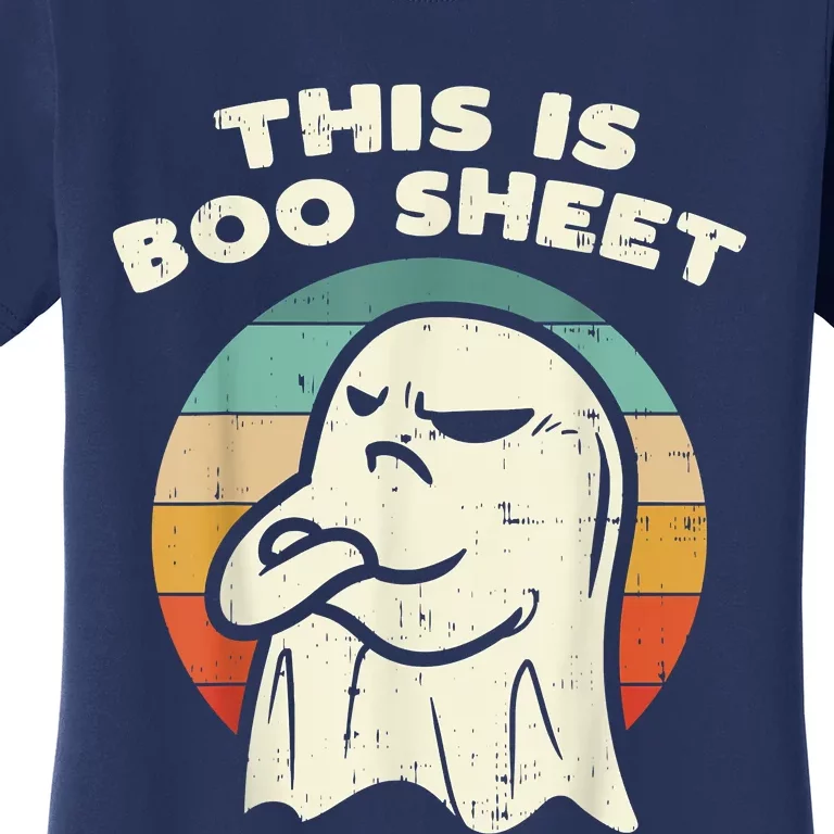 This Is Boo Sheet Ghost Retro Halloween Costume Women's T-Shirt