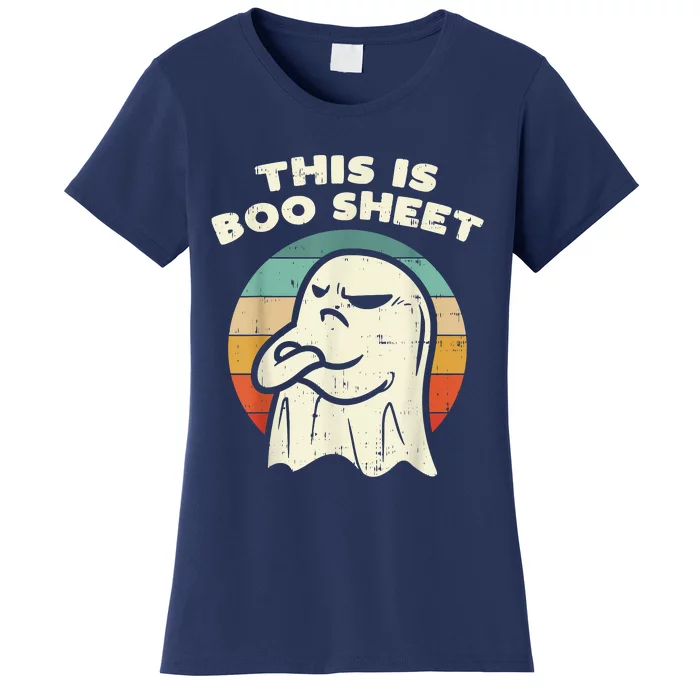 This Is Boo Sheet Ghost Retro Halloween Costume Women's T-Shirt