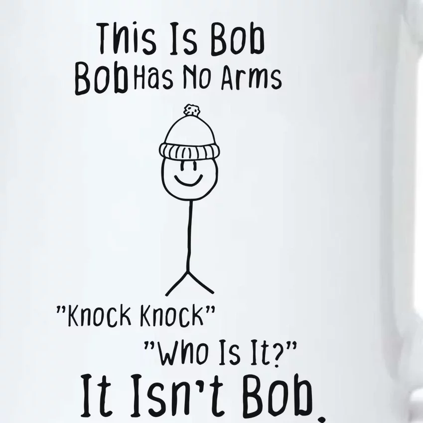 This Is Bob No Arms Knock Knock Stickman Joke Funny Black Color Changing Mug