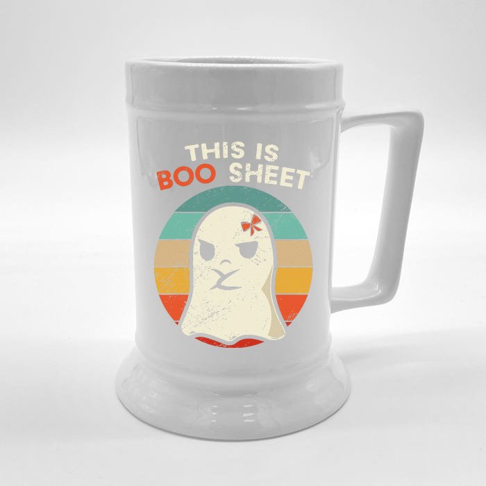 This Is Boo Sheet Funny Halloween Costumes Funny Halloween Front & Back Beer Stein