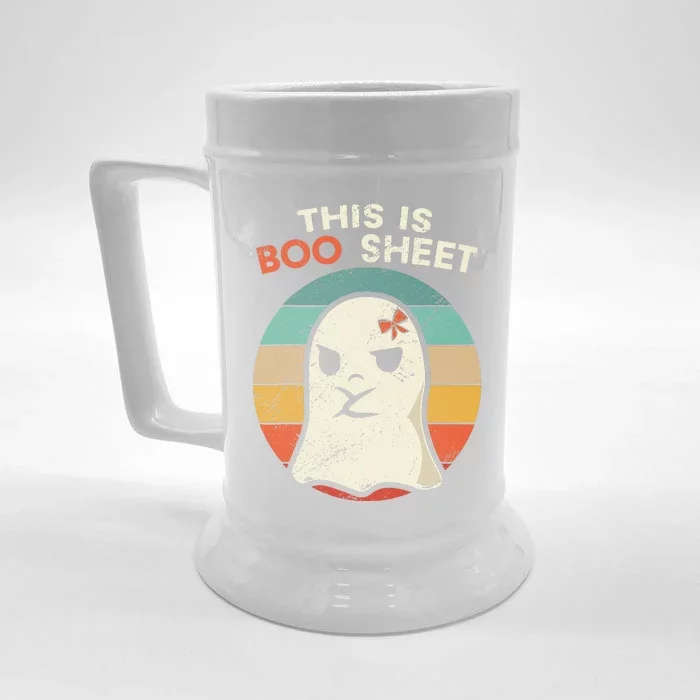 This Is Boo Sheet Funny Halloween Costumes Funny Halloween Front & Back Beer Stein