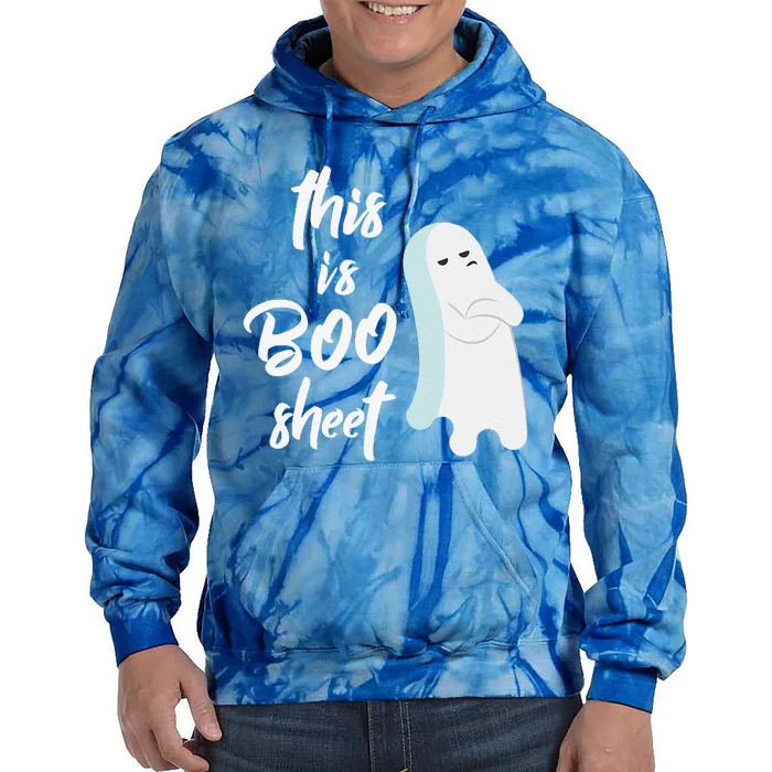 This Is Boo Sheet Funny Halloween Ghost Gift Tie Dye Hoodie